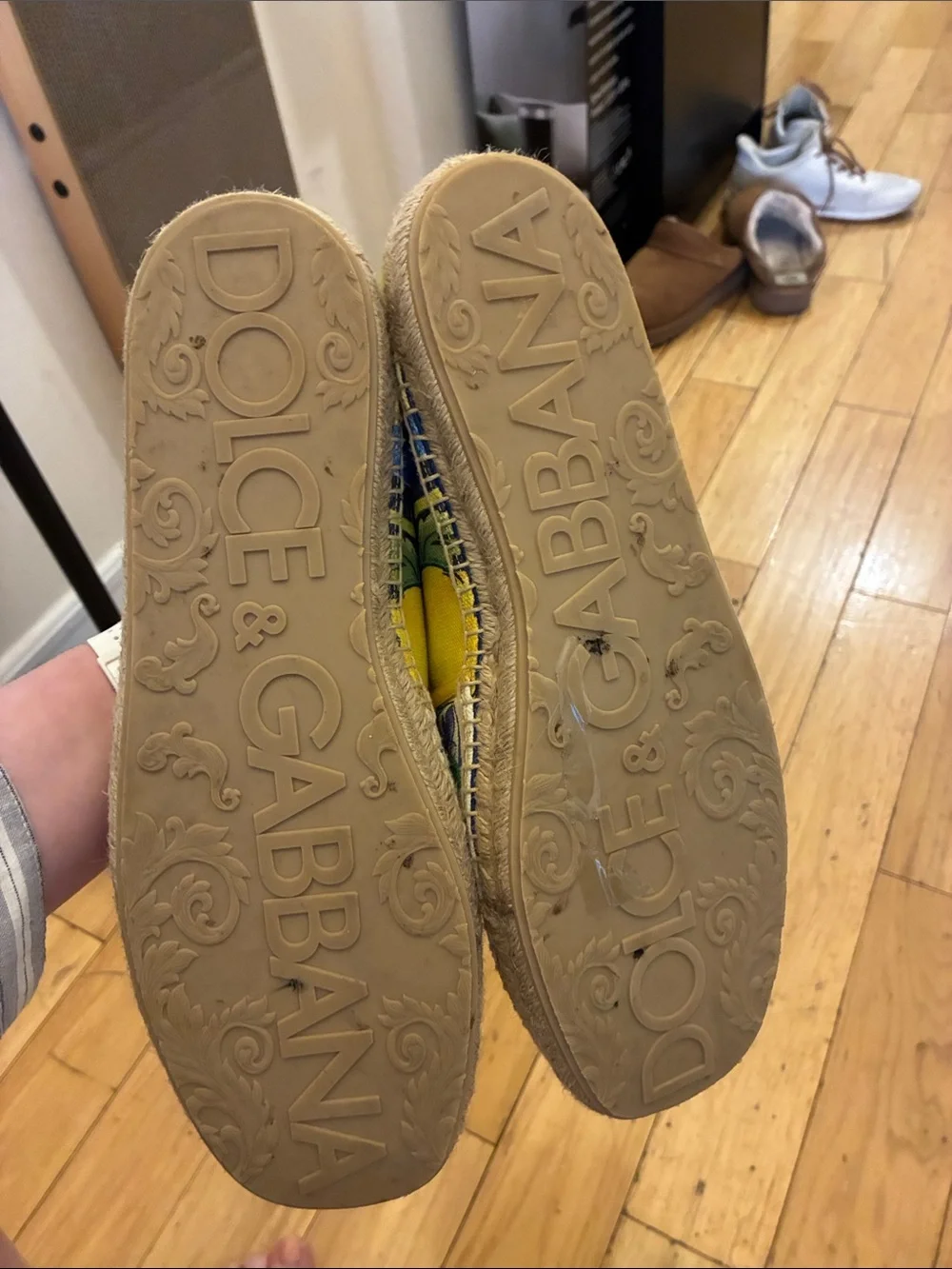 Limited Edition Dolce & Gabbana Yellow Lemon & Floral Canvas Loafers
